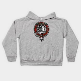 Clan MacKinnon Tartan Crest Kids Hoodie